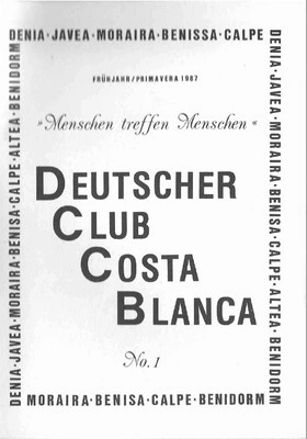 Historische Vereinshefte Deutscher Club Costa Blanca 1987–2009