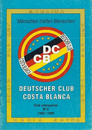 Historisches Vereinsheft Deutscher Club Costa Blanca 1989 1990