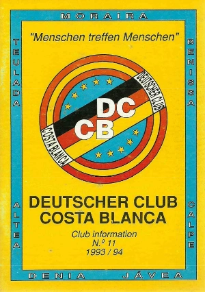 Historisches Vereinsheft Deutscher Club Costa Blanca 1993/1994