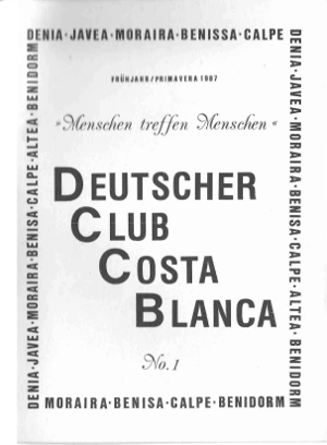DCCB - Deutscher Club Costa Blanca 1. Ausgabe
